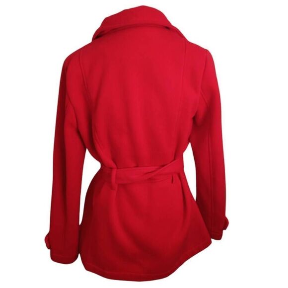 IRIS BASIC RED TRENCH COAT SZ.L GUC. - Picture 4 of 7